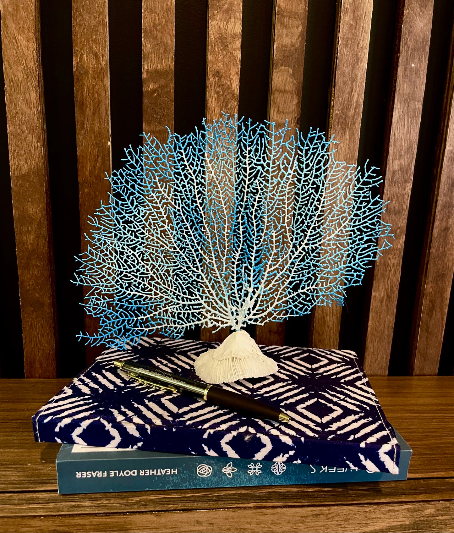 Sea Fan (10”) on a Mushroom Coral Base