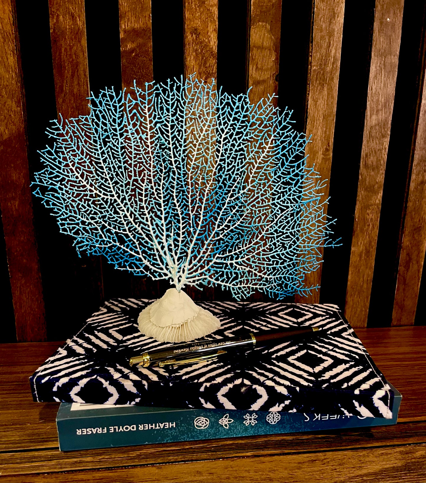 Sea Fan (10”) on a Mushroom Coral Base