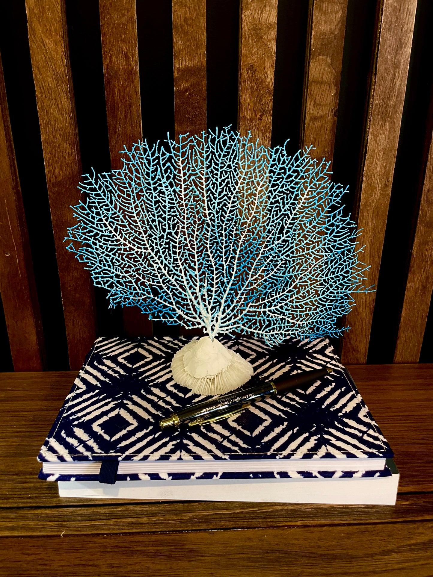 Sea Fan (10”) on a Mushroom Coral Base